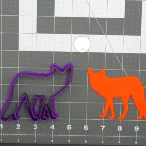 Black Fox Body Cookie Cutter Silhouette for Forest Animal Theme Party Baking Wildlife Biscuit Fondant Clay Craft Cutter for Kids Birthday School Projects Kitchen Decoration Tool