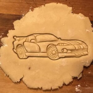 Black Dodge Viper Car Cookie Cutter Cookie Sports Car Treat Mold for Racing Theme Baking Custom Dessert Snacks Auto Enthusiast Parties and Themed Gift Packaging