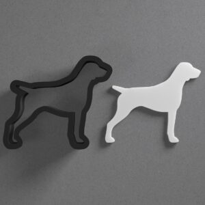 German Shorthaired Pointer Dog Shape Clay Cutter for Earrings and Jewelry Making Sharp Tapered Edge Tool for Polymer Clay Mini Studs Pendant Set Cookie and Fondant Decorations for Pet