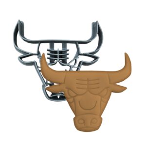 Bulls NBA Cookie Cutter - Perfect for Sports-Themed Parties, Game Nights, and Kids' Birthday Celebrations | Ideal for Baking and Stamp Supplies