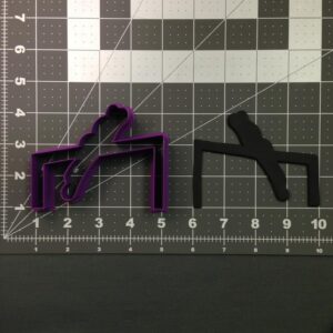 Black Gymnast 102 Cookie Cutter Cookie Athlete Acrobat Shape Mold for Gymnastics Theme Parties Birthday Cookies Cake Decorations Craft Projects and Sports Event Baking Supplies