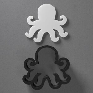 Octopus Shape Polymer Clay Cutter With Sharp Tapered Edge Jewelry Earring Making Tool For Mini Studs Pendant Set Clay Mold Cookie Cutter For Ocean Marine Sea Animal Craft Projects