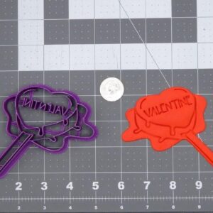 Black Valentines Day Melting Popsicle Cookie Cutter for Love Theme Baking Biscuit Fondant Clay Crafts Party Favors Classroom Activities Dessert Table Decorations Romantic Treat Making