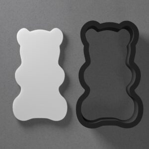 Gummy Bear Shape Polymer Clay Cutter with Sharp Tapered Edge for Clean Cutting, Jewelry and Earring Tool for Mini Studs and Pendant Sets, Cookie Cutter for Baking and Crafting Projects