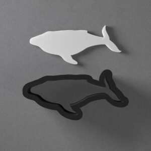 Humpback Whale Sea Animal Shaped Polymer Clay Cutter with Sharp Tapered Edge for Precise Cutting, Jewelry and Earring Tool for Mini Studs and Pendant Sets, Versatile Cookie Cutter