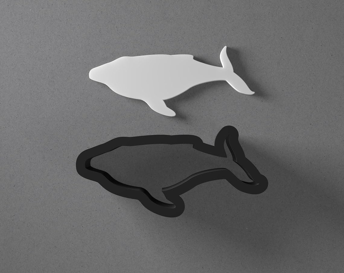 Humpback Whale Sea Animal Shaped Polymer Clay Cutter with Sharp Tapered Edge for Precise Cutting, Jewelry and Earring Tool for Mini Studs and Pendant Sets, Versatile Cookie Cutter