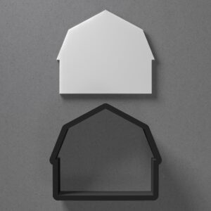 Barn Shape India Cookie Clay Cutter With Sharp Tapered Edge For Earring Stud Pendant Jewelry Making Cookie Biscuit Pastry Fondant Cake Decorating Clay Craft And Art Projects