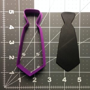 Black Cookie Neck Tie Cookie Cutter for Baking Shirt and Tie Shaped Cookies, Fondant Cake Decorations, Biscuit Dough Shaping, and Themed Party or Father�s Day Craft and Clay Art