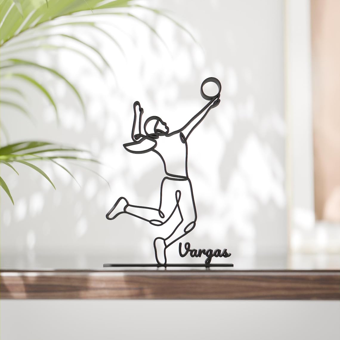 Personalized Woman Vocalist Line Art Decor Figure Plastic Custom Name Statue for Desk Shelf Home Office Singing Inspired Modern Interior Display Gift India - Image 2