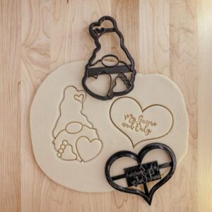 Gnome Valentines Cookie Cookie Cutter Set (2) for Romantic Cookie Decorations – Perfect for Valentines Day Treats, DIY Gifts, and Craft Projects in India
