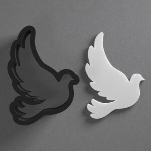 Dove Bird Shaped Polymer Clay Cutter with Sharp Tapered Edge for Precise Cutting, Jewelry and Earring Tool for Mini Studs and Pendant Sets, Versatile Cookie Cutter for Crafting