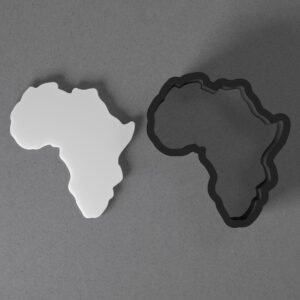 Africa Map Outline Cookie Polymer Clay Cutter with Sharp Tapered Edge Earring Jewelry Tool for Mini Studs Pendant Set Crafting and Baking Cookie Cutter Mold for Precise Continent Shape