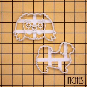 Pekingese Dog Face Cookie Cutter for Baking Biscuit Fondant Clay Crafts Dog Treat Mold for Pet Lovers Canine Breed Themed Birthday Gift Ideas and Veterinary Appreciation (ONLY FACE)