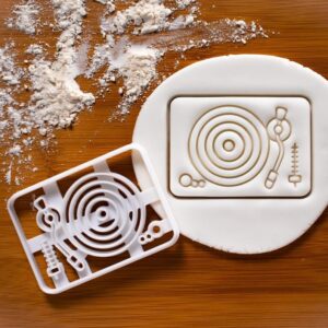 Vinyl Player Cookie Cutter India record player biscuit cutter turntable music themed fondant clay cutter vintage audio design baking tool for party favors and creative treats (ONLY PLAYER)