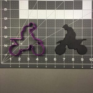 Black Dirt Bike with Rider 100 Cookie Cutter Cookie Motorbike Shape for Racing Theme Cookies Birthday Party Supplies DIY Clay Crafts Baking Activities and Gift Ideas Made in India