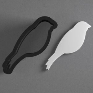 Canary Bird Polymer Clay Cutter Sharp Tapered Edge for Earrings Jewelry Making Tool Mini Studs Pendant Set Small Songbird Silhouette Cookie Cutter for DIY Clay Craft and Jewelry