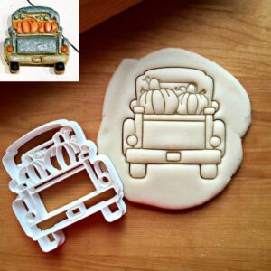 Pumpkin Pickup Truck Cookie Cutter, Suitable Size, Autumn Harvest Cookies, Fall Themed Baking, Perfect for Thanksgiving, Made in India