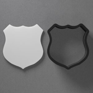 Police Badge Shield Polymer Clay Cutter With Sharp Tapered Edge Jewelry Earring Making Tool For Mini Studs Pendant Set Clay Mold Cookie Cutter For Law Enforcement Hero Officer Crafts