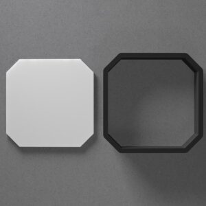 Beveled Corner Square Polymer Clay Cutter Sharp Tapered Edge for Earrings Jewelry Making Tool Mini Studs Pendant Set Angled Edge Shape Cookie Cutter for DIY Clay Craft and Jewelry