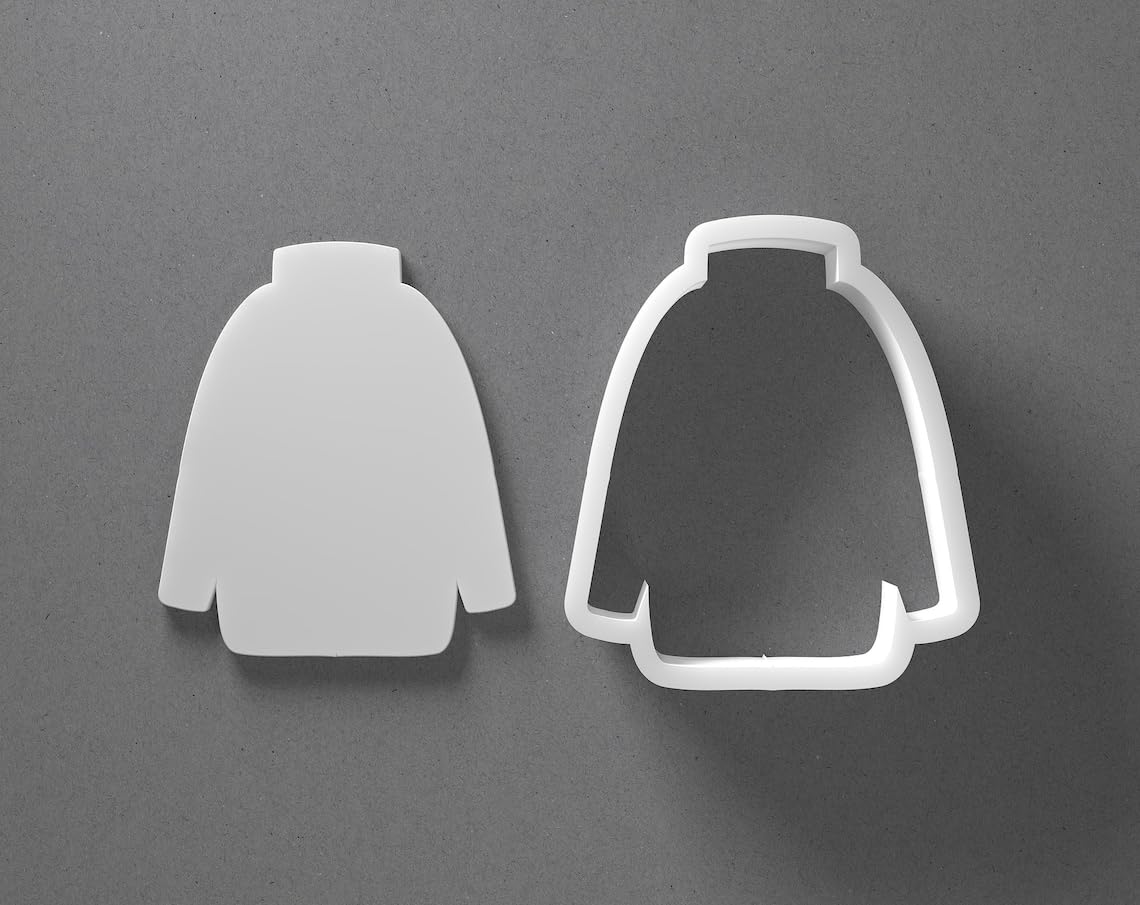 Winter Coat Jacket Cookie Cutter Christmas Sweater Shape Baking Tool for Cookies Biscuits Fondant Dough Clay Jewelry Making Earring Craft Decorating Party Baking and Daily Home Use