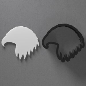 Eagle Head Cookie Polymer Clay Cutter with Sharp Tapered Edge for Jewelry Making, Mini Stud Earrings, Pendant Sets, Earring Crafting Tool, Cookie Cutter for Clay and Dough Shaping