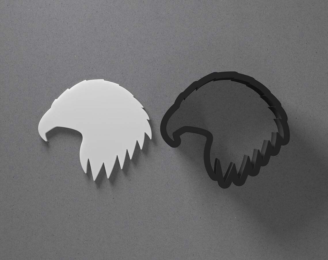 Eagle Head Cookie Polymer Clay Cutter with Sharp Tapered Edge for Jewelry Making, Mini Stud Earrings, Pendant Sets, Earring Crafting Tool, Cookie Cutter for Clay and Dough Shaping