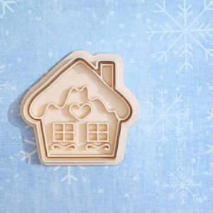 Gingerbread House Cookie Cutter Set for Making Shortbread Cookies Pastry Sugar Paste Fondant Icing for Homemade Cake Decoration Christmas Baking Kit Holiday Cookie House Theme
