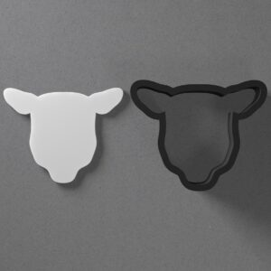 Sheep Head Polymer Clay Cutter Sharp Tapered Edge for Earrings Jewelry Making Tool Mini Studs Pendant Set Animal Silhouette Cookie Cutter for DIY Clay Craft Farm Animal Jewelry Projects