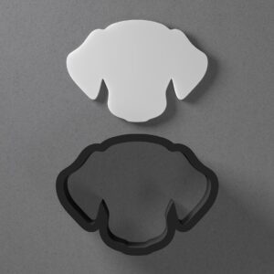 Dog Head Puppy Animal Cookie Polymer Clay Cutter with Sharp Tapered Edge for Jewelry Making, Mini Stud Earrings, Pendant Sets, Earring Crafting Tool, Cookie Cutter for Clay and Dough