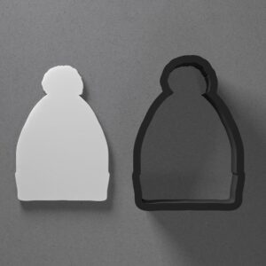 Winter Hat Cap Clay Cutter with Sharp Tapered Edge for Polymer Clay Earrings Studs Pendants Jewelry Making Cookie Biscuit Clay Art Warm Knitted Hat Shape Cutter for Cold Season Craft