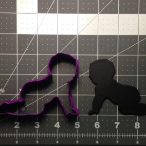 Black Crawling Baby Cookie Cutter Cookie Infant Shape Mold for Baby Shower Cookies Fondant Clay Crafts Baking Tool for Newborn Celebrations Kids Birthday Cake Decoration Supplies Gift