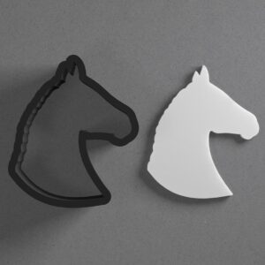 Horse Head Shape Polymer Clay Cutter with Sharp Tapered Edge for Precise Cutting, Jewelry and Earring Tool for Mini Studs and Pendant Sets, Cookie Cutter for Equestrian