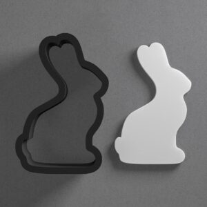 Chocolate Easter Bunny Shape Polymer Clay Cutter with Sharp Tapered Edge for Clean Cutting, Jewelry and Earring Tool for Mini Studs and Pendant Sets, Cookie Cutter for Holiday Crafting