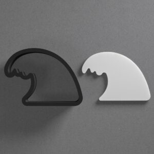 Ocean Wave Shape Cookie Polymer Clay Cutter with Sharp Tapered Edge for Jewelry Making, Mini Stud Earrings, Pendant Sets, Earring Craft Tool, Cookie Cutter for Clay and Dough Projects
