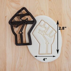 Black Lives Matter Raised Fist Cookie Cookie Cutter for Activism-Themed Baking, Fondant Decoration, and Clay Craft Projects Strong Symbol Design Made in India