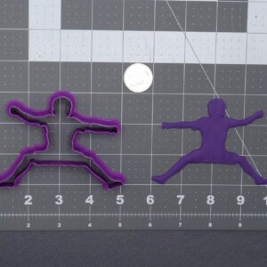 Boy Jumping Silhouette Black Cookie Cookie Cutter for Sports Theme Cookies Athletic Party Baking Fun Kid Celebration School Events Crafting Fondant Clay Tool for Boys Jump Action