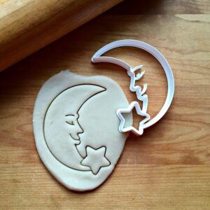 Cookie Crescent Moon and Star Cookie Cutter for Baking Biscuits Cake Fondant Decorations Suitable Size Durable Mold Dishwasher Safe Made in India for Eid Parties Baby Showers and Night