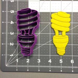 Black Light Bulb 102 Cookie Cutter Cookie Baking Mold for Cookies Fondant Pastry Biscuit Dough Cake Decorating Tool for Holiday Party Science Theme Classroom Events and Everyday