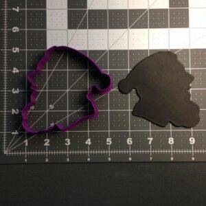 Black Santa Face Cookie Cutter Cookie Mold for Christmas Baking Holiday Party Treats Santa Claus Head Shape Fondant Shaper for Winter Celebration Cookies Family Snacks and Festive