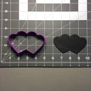 Black Double Heart Cookie Cutter Cookie Mold for Romantic Baking Valentine�s Day Cookies Wedding Anniversary Dessert Decoration Love Theme Fondant Shaper for Engagement Party Treats