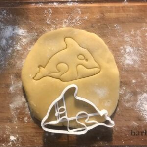 Black Orca Cookie Cutter, Killer Whale Cookies, Dolphin and Ocean Animal Gifts, Fondant Clay Cutter, Animal Lover Gift, Gift for Mom, Ocean Baby Shower Treats