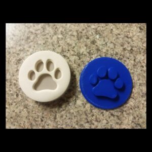 Black Dog Paw Cookie Embosser Stamp Cookie India Muffin Icing Stamp for Pet Theme Baking Animal Lover Treats Puppy Party Desserts Homemade Biscuit Decoration Tool and Custom Dog Gift
