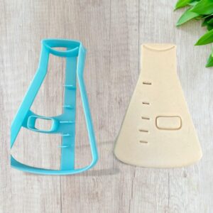 Conical Laboratory Flask Cookie Cutter for Shortbread Cookies Pastry Fondant Sugar Paste Dough Homemade Cake Decoration Chemistry Theme Baking Tool for Science Events School Projects
