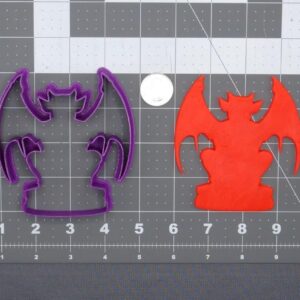 Black Gargoyle 266-D728 Cookie Cutter Silhouette Cookie Gothic Creature Shape India Made for Halloween Party Decorations Haunted House Themes Baking Crafts Clay and Fondant Art