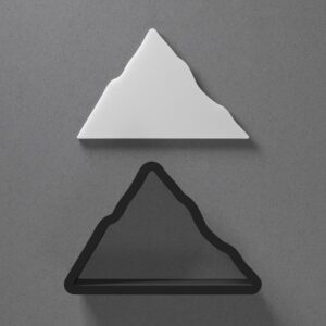 Snowy Mountain Top Range Shaped Polymer Clay Cutter with Sharp Tapered Edge for Precise Cutting, Jewelry and Earring Tool for Mini Studs and Pendant Sets, Multipurpose Cookie Cutter