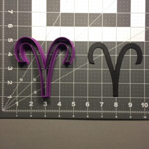 Aries Symbol Black Cookie Cutter for Zodiac Theme Party Astrology Birthday Decorations Baking Tool for Shaping Horoscope Cookies Fondant Clay Crafts and Astrological Cake Toppers