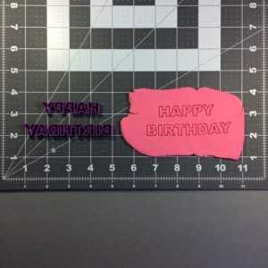 Black Cookie Happy Birthday Arial Stamp Cookie Cutter for Baking Biscuits Pancakes Sandwiches Fondant and Crafting Birthday Theme Cookie Decorating Tools for Kitchen Parties