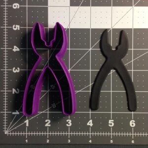 Black Cookie Pliers 101 Cookie Cutter for Tool Themed Baking, Fondant Cake Decorations, Workshop Party Treats, DIY Crafts, Educational Projects and Creative Dessert Designs