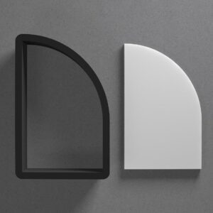 Half Arch Clay Cutter for Earrings and Jewelry Making Sharp Tapered Edge Tool for Polymer Clay Mini Studs Pendant Set Cookie and Fondant Design for Baking or DIY Arts and Craft Projects
