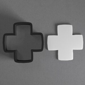 Chubby Plus Sign or Cross Shaped Polymer Clay Cutter with Sharp Tapered Edge for Precise Cutting, Jewelry and Earring Tool for Mini Studs and Pendant Sets, Versatile Cookie Cutter